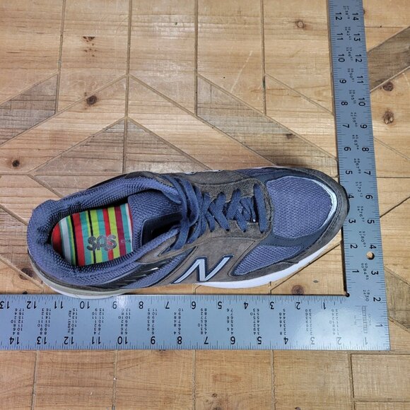 New Balance 990 V5 Shoes Mens US Sz 8.5 2E WIDE Navy Blue Made In USA Suede - Picture 13 of 13